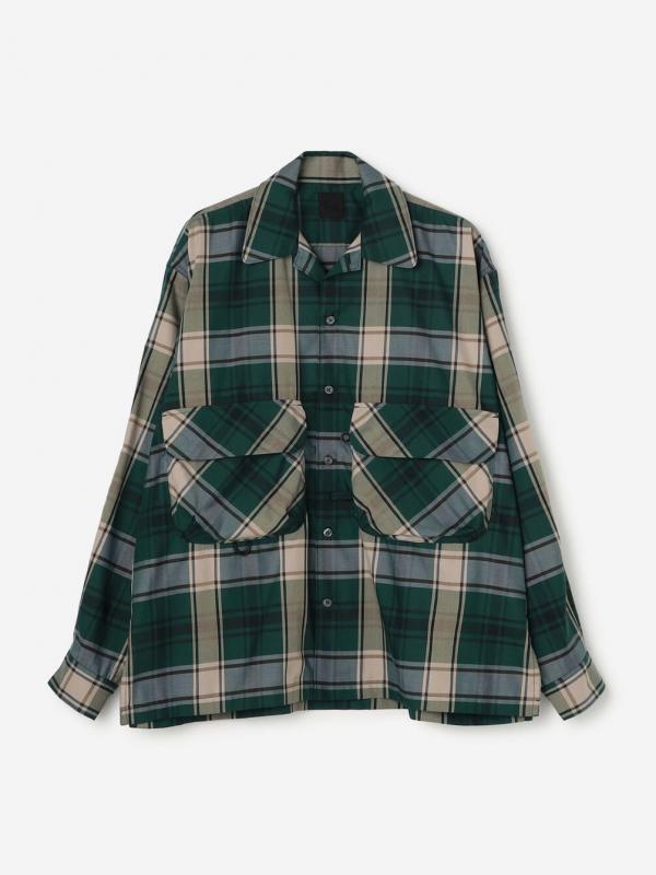 DAIWA PIER39 | TECH SPORTS OPEN COLLAR SHIRT L/S BIG TARTAN MEN