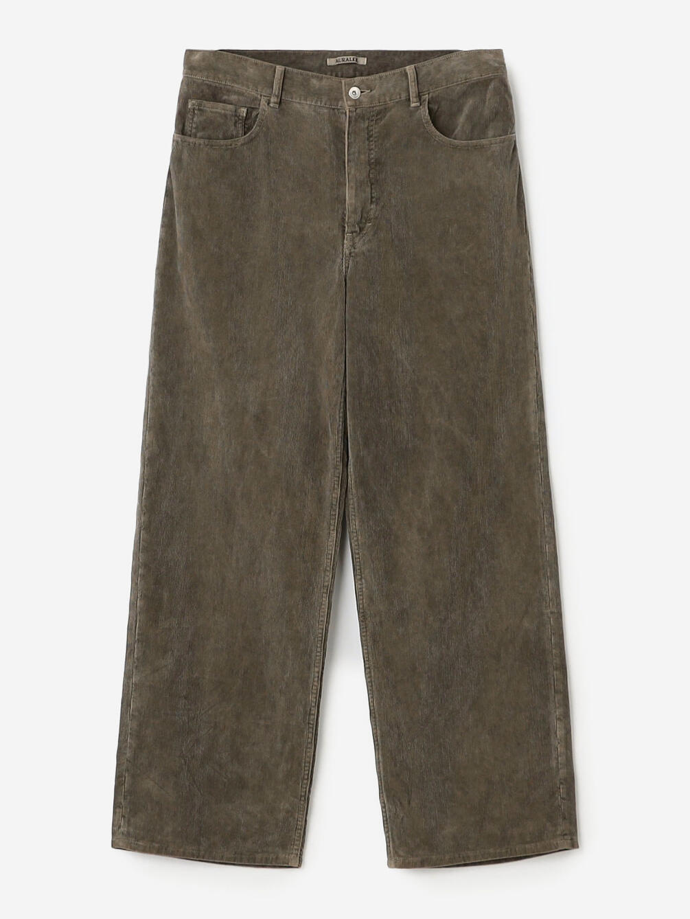 AURALEE | GARMENT-DYED FINX CORDUROY 5P WIDE PANTS MEN