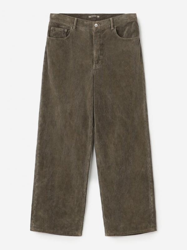 AURALEE | GARMENT-DYED FINX CORDUROY 5P WIDE PANTS MEN