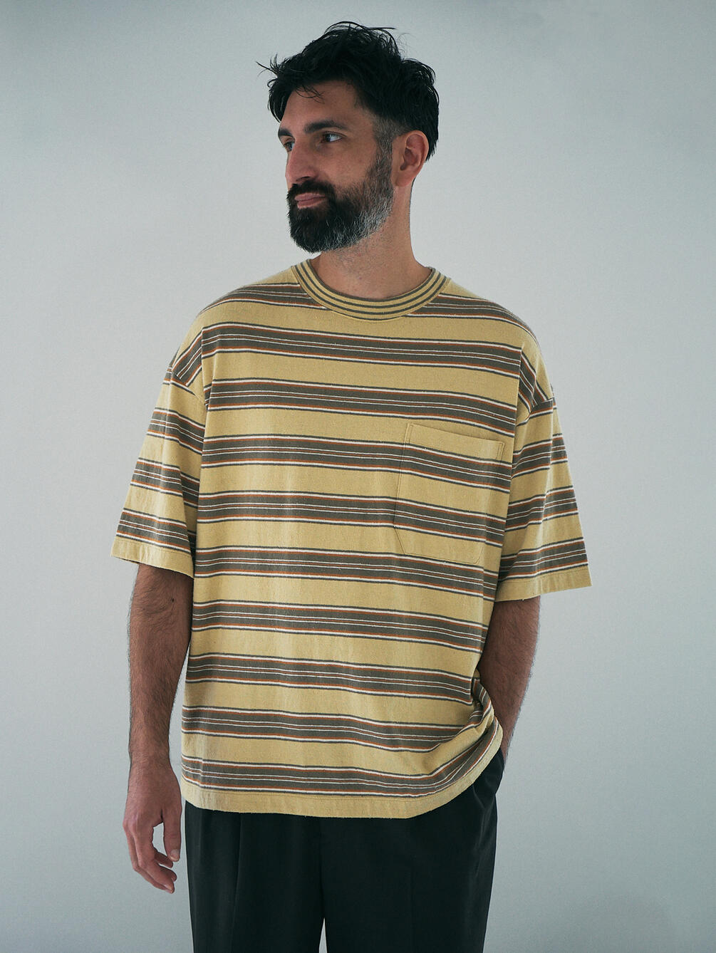 Unfil ボーダーポケットtシャツ Men Unfil ボーダーポケットtシャツ Men