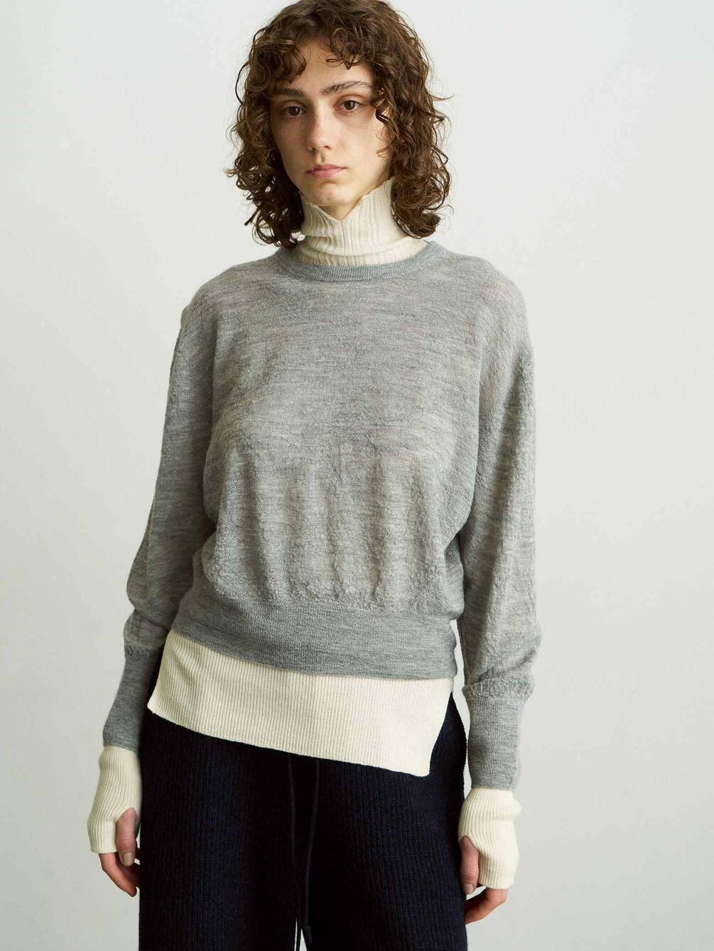 UNFIL | ロイヤルベビーアルパカ ニットプルオーバー WOMEN