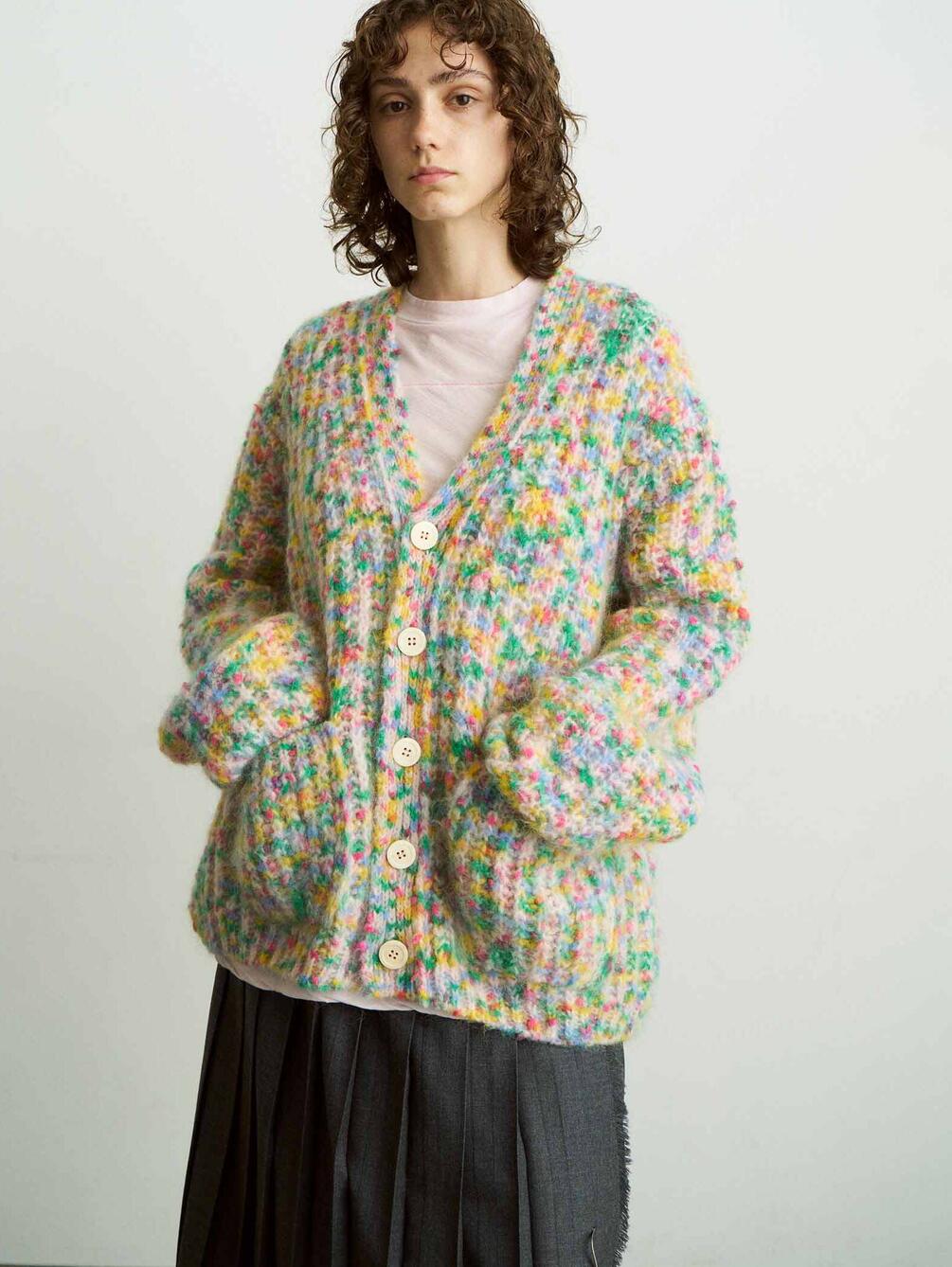 UNFIL | スーパーキッドモヘアネップヤーン カーディガン WOMEN