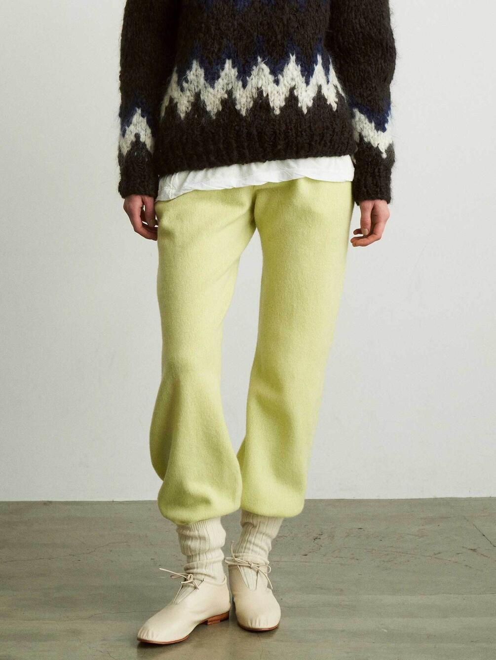 UNFIL | ラムズウール ベルテッドニットパンツ MV WOMEN