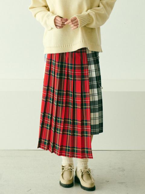 UNFIL | 【O'NEIL OF DUBLIN×UNFIL】アシンメトリー キルトスカート MV  WOMEN