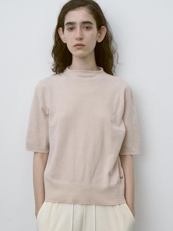 UNFIL | ボトルネック 半袖プルオーバー WOMEN