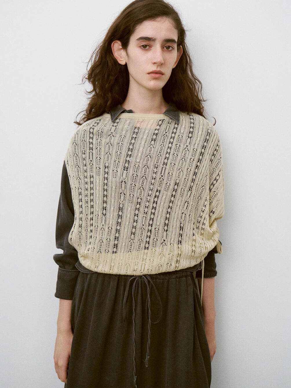 UNFIL | 2WAY ケーブルニットトップス WOMEN