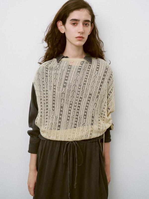 UNFIL | 2WAY ケーブルニットトップス WOMEN