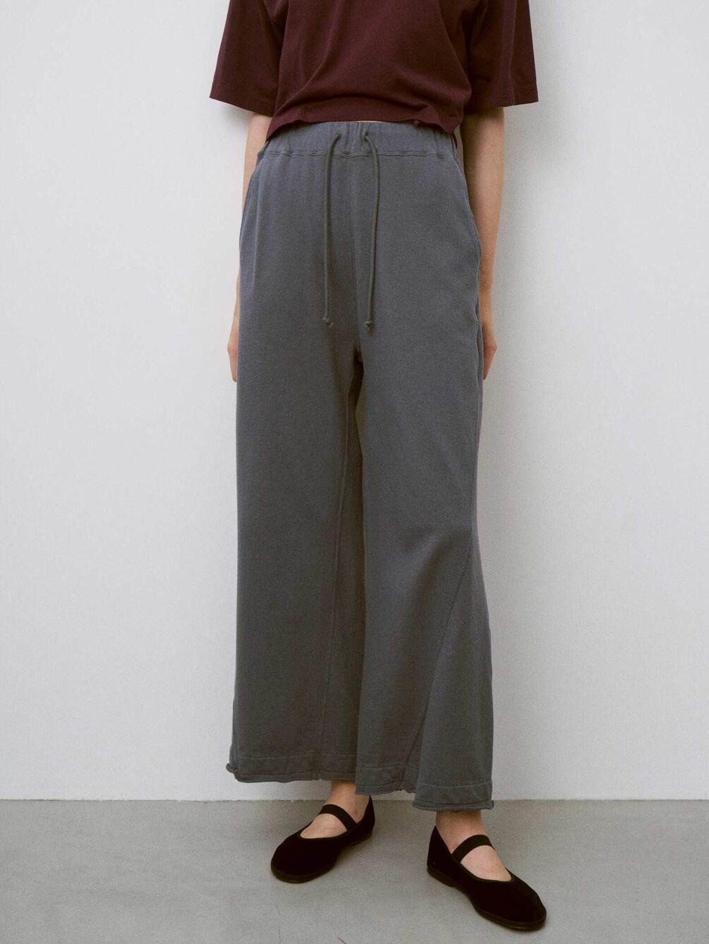 UNFIL | コットンテリー ワイドスウェットパンツ WOMEN