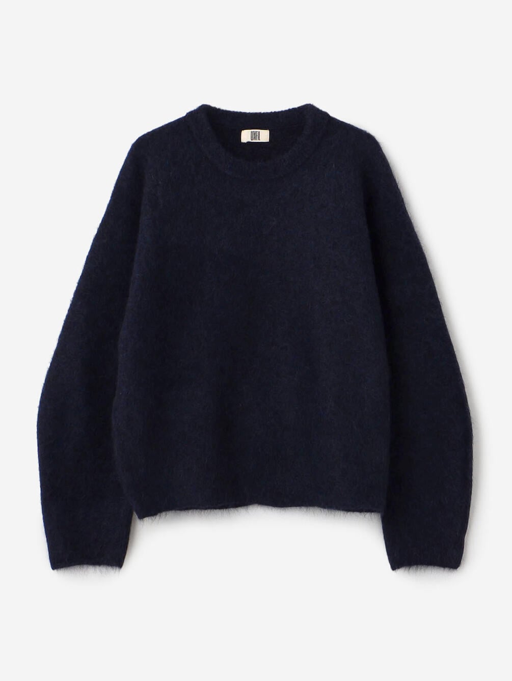 UNFIL | スーパーキッドモヘア クルーネックニットプルオーバー WOMEN