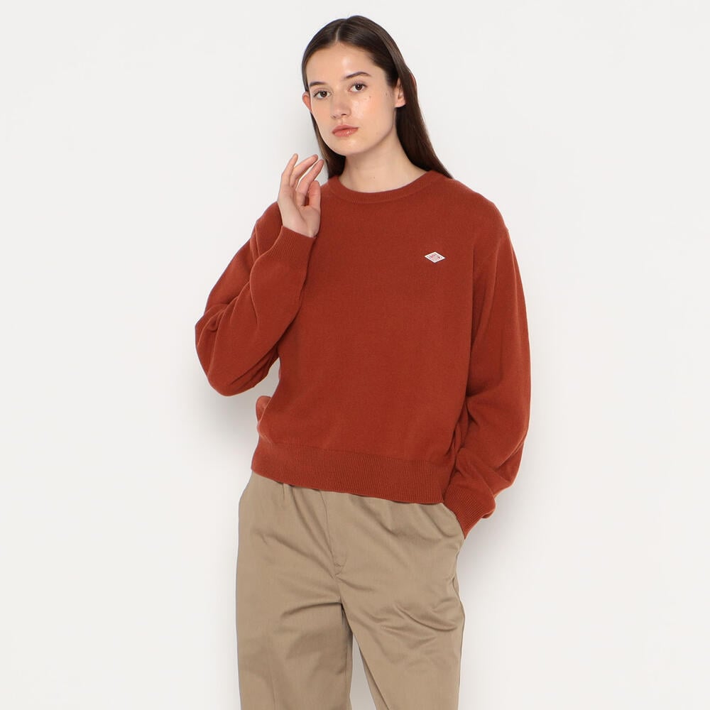 WOMEN'S LAMBS WOOL CREW NECK KNIT 