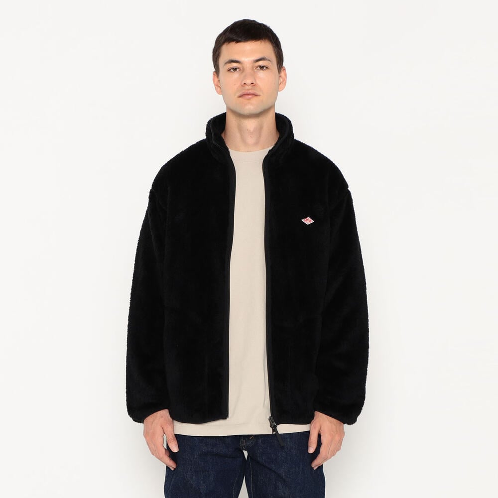MEN'S HIGH PILE FLEECE STAND COLLAR ZIP 