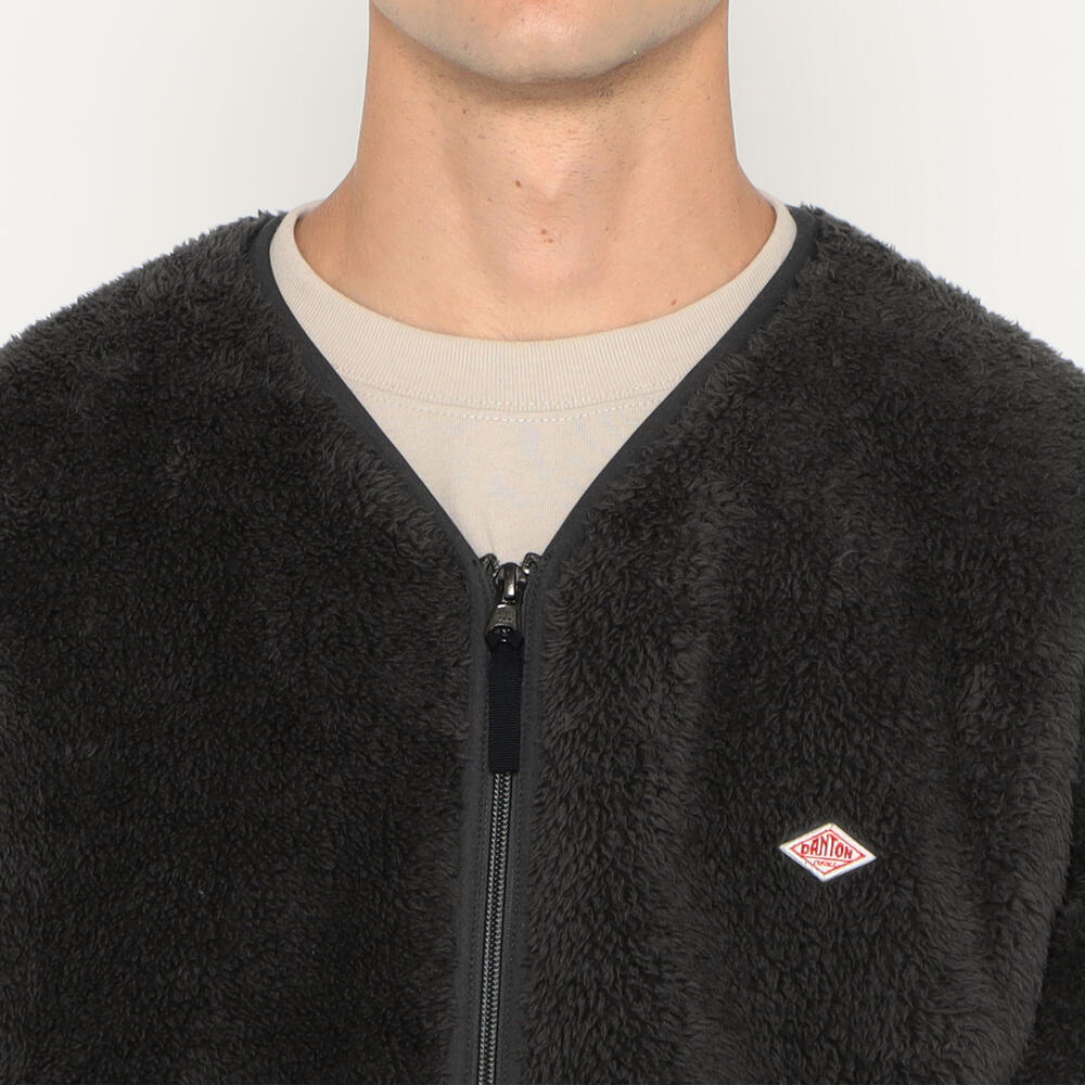 MEN'S HIGH PILE FLEECE V-NECK ZIP 