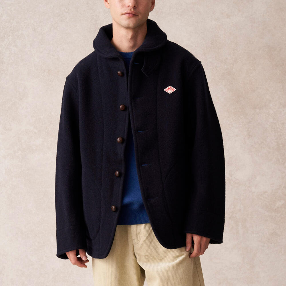 Wool Pile Round Collar Jacket / Danton