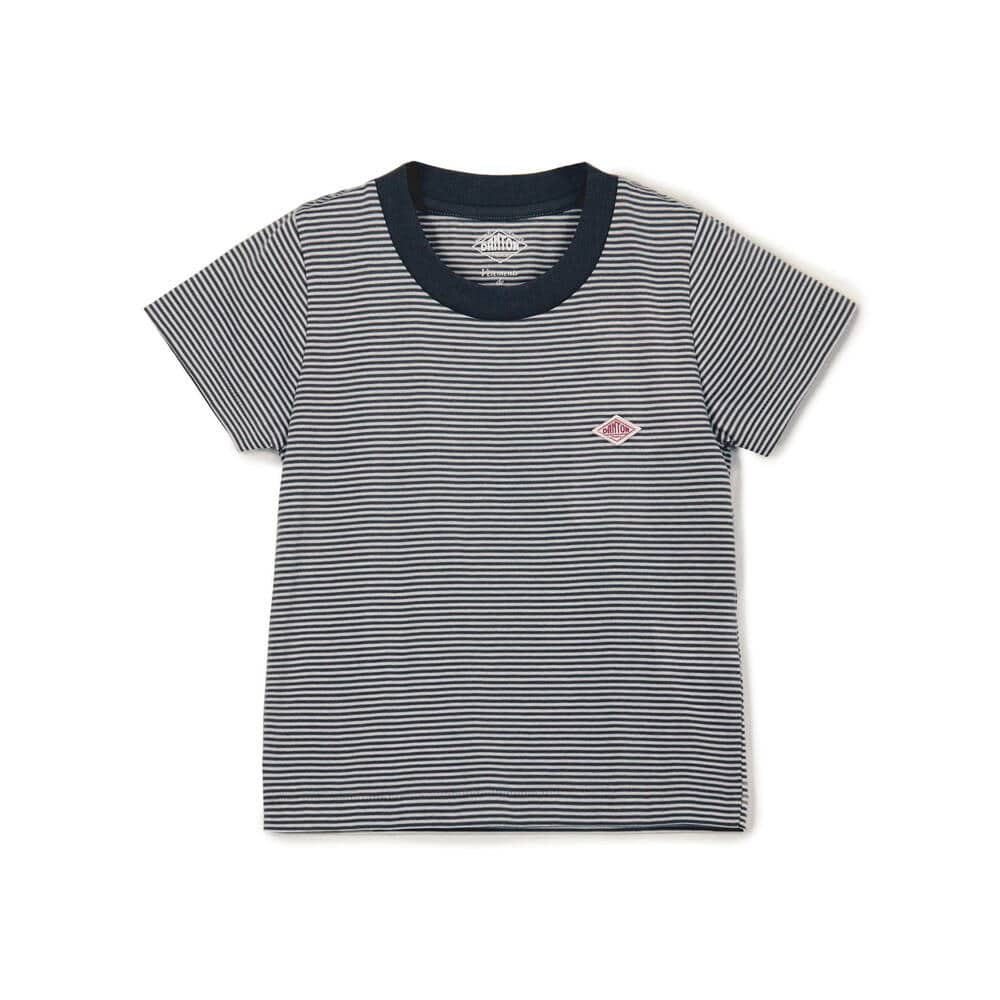 DANTON - DANTON ダントン Tシャツ ネイビー 36 DANTON｜ストライプ 半袖Tシャツ SHORT SLEEVE SEMI CROP T