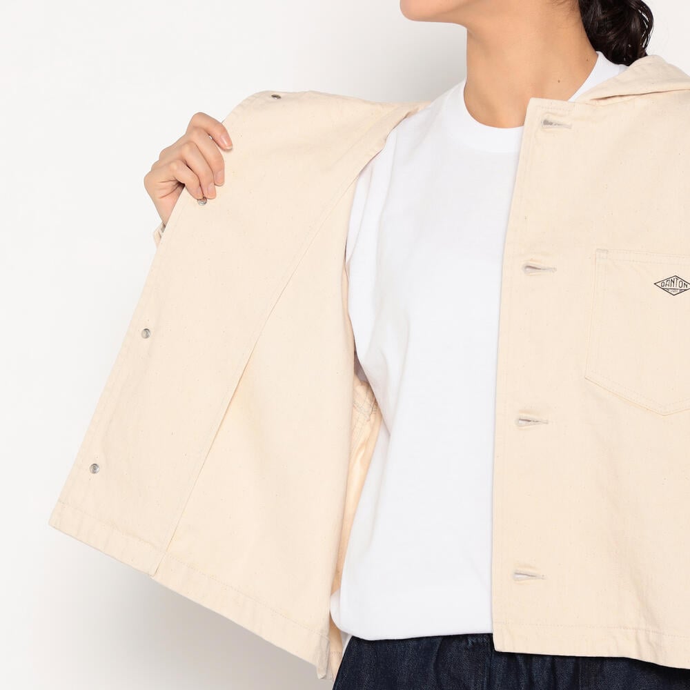 WOMEN'S COTTON DRILL HOODED JACKET ECRU｜JACKET｜DANTON