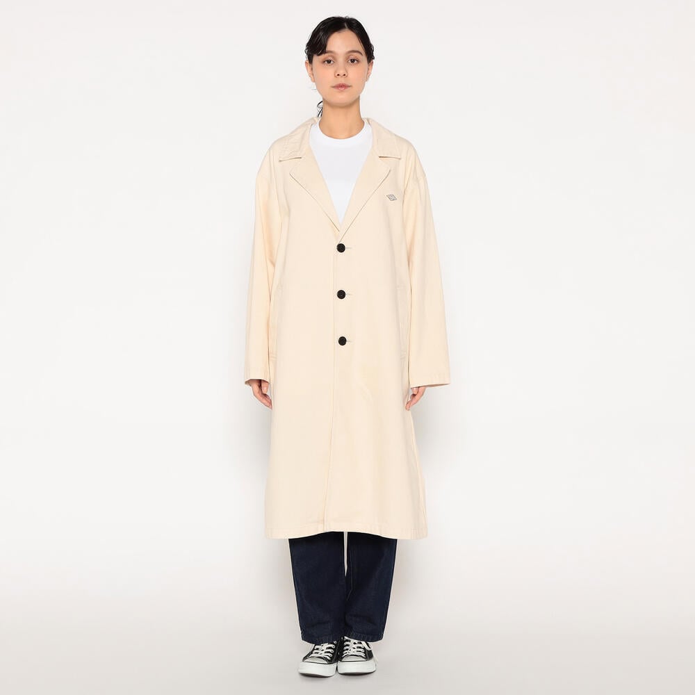 【新品タグ付】DANTON ダントン ウール ロングコート ベージュ 38 セール】【DANTON/ダントン】WOOL LIGHT PILE ノーカラーロング