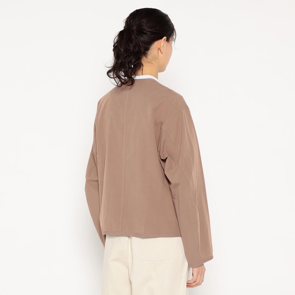 Danton　COLLARLESSジャケット 36 ベージュ　B品　新品 DANTON ウールモッサノーカラージャケット ベージュ36 M ダントン