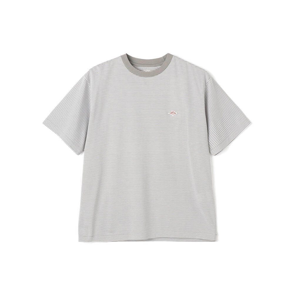 WOMEN'S SHORT SLEEVE INNER T-SHIRT STRIPE｜CUT AND SEWN