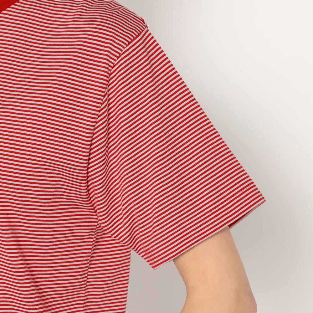 WOMEN'S SHORT SLEEVE INNER T-SHIRT STRIPE｜CUT AND SEWN