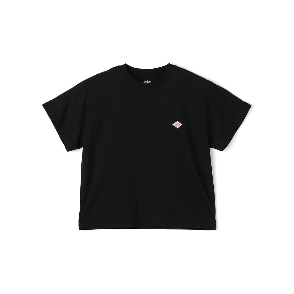 WOMEN'S SHORT SLEEVE SEMI CROP T-SHIRT PLAIN｜CUT AND SEWN