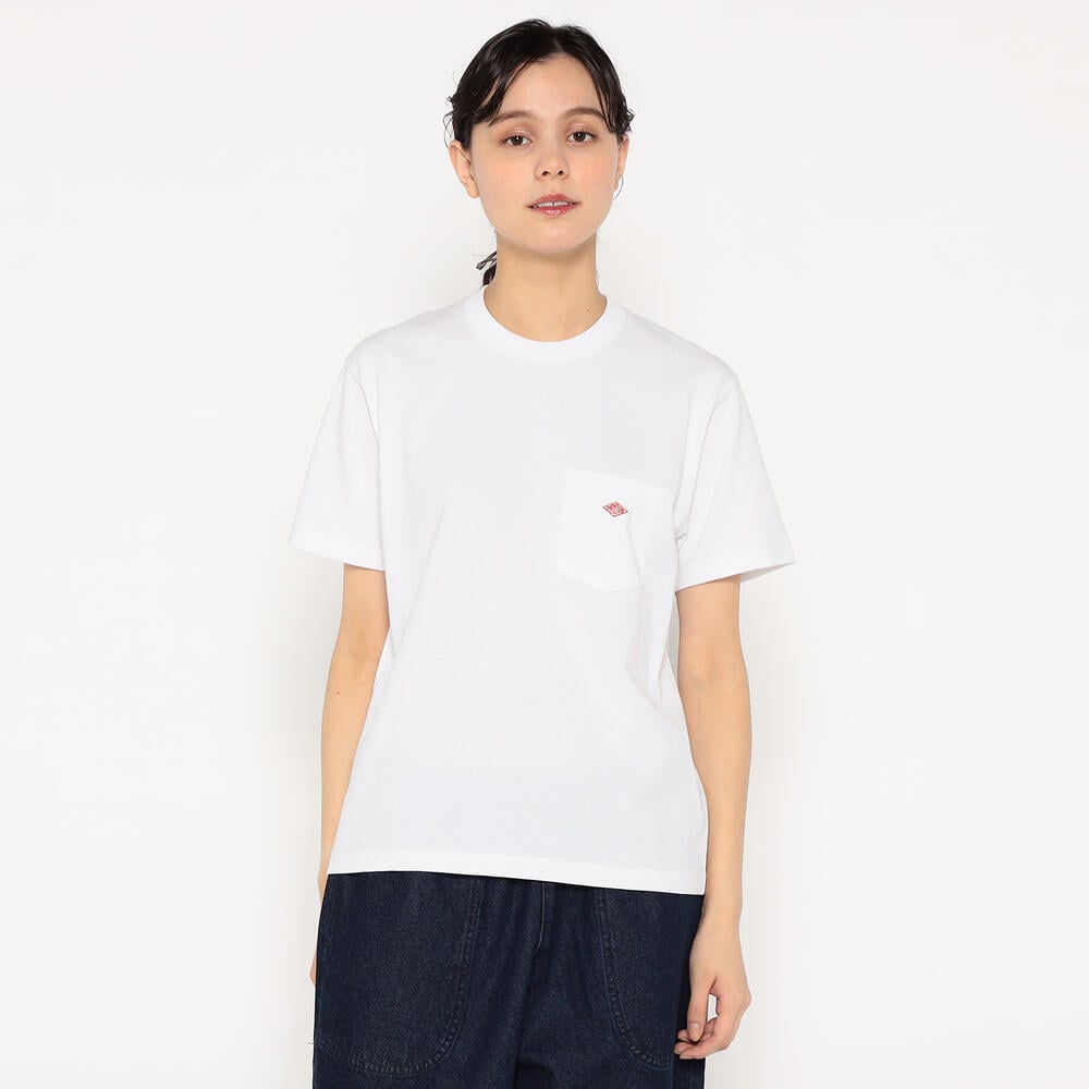 WOMEN'S SHORT SLEEVE POCKET T-SHIRT PLAIN｜CUT AND SEWN