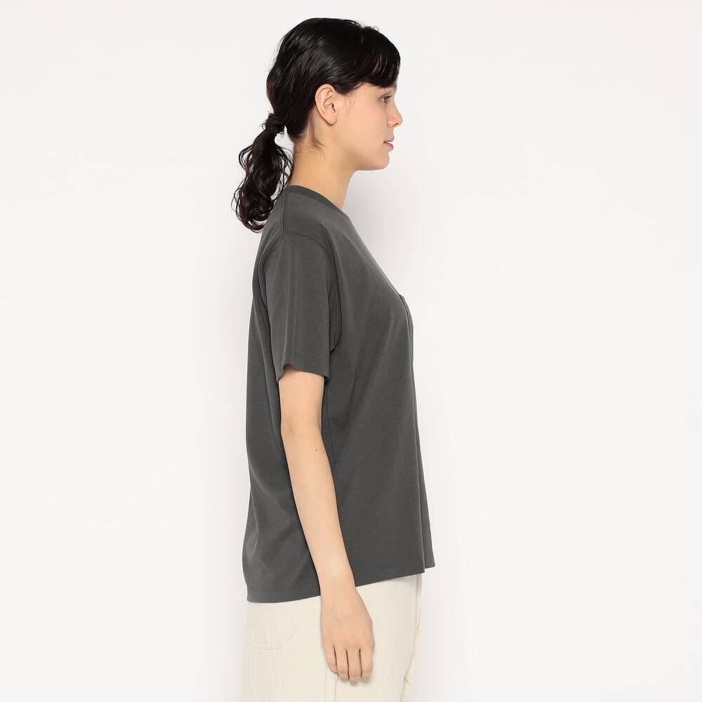 WOMEN'S SHORT SLEEVE POCKET T-SHIRT PLAIN｜CUT AND SEWN