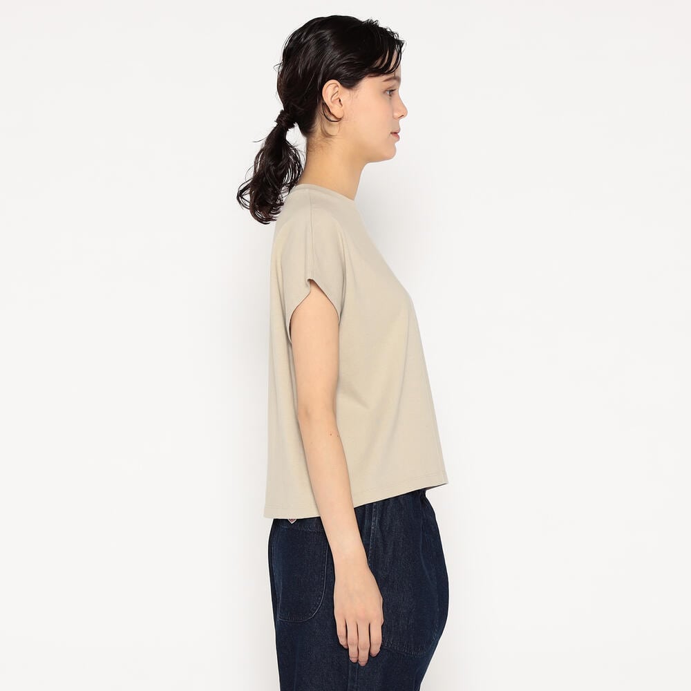 WOMEN'S COTTON JERSEY DOLMAN SHORT T-SHIRT PLAIN｜CUT AND