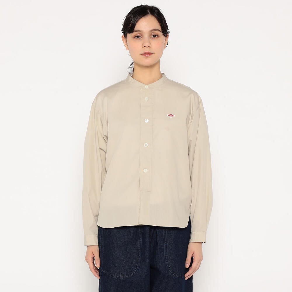 WOMEN'S COTTON POPLIN BAND COLLAR SHIRT｜SHIRT｜DANTON