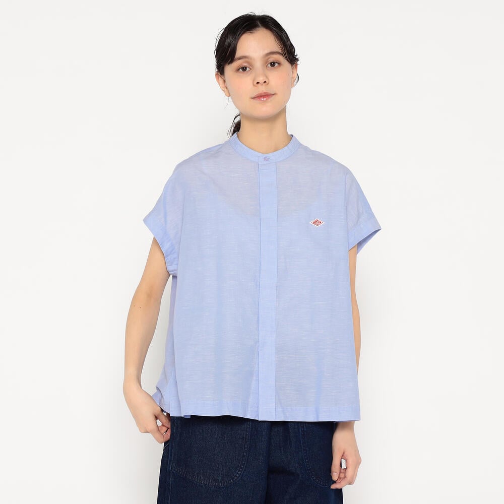 WOMEN'S COTTON LINEN SLUB SLEEVELESS SHIRT｜SHIRT｜DANTON