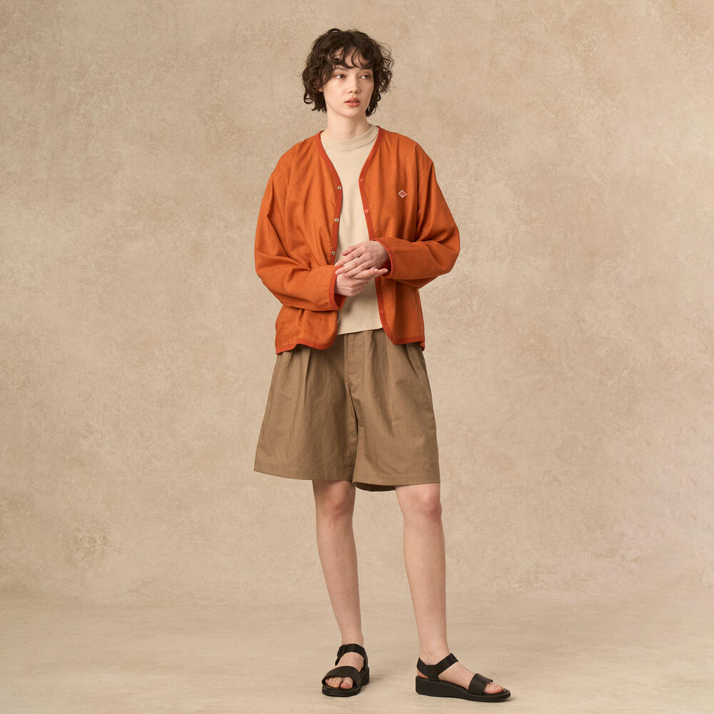☆2025SS☆DANTON　SHIRTS CARDIGAN リネンミックス新作 WOMEN'S LINEN POLYESTER CLOTH SHIRT CARDIGAN｜SHIRT｜DANTON