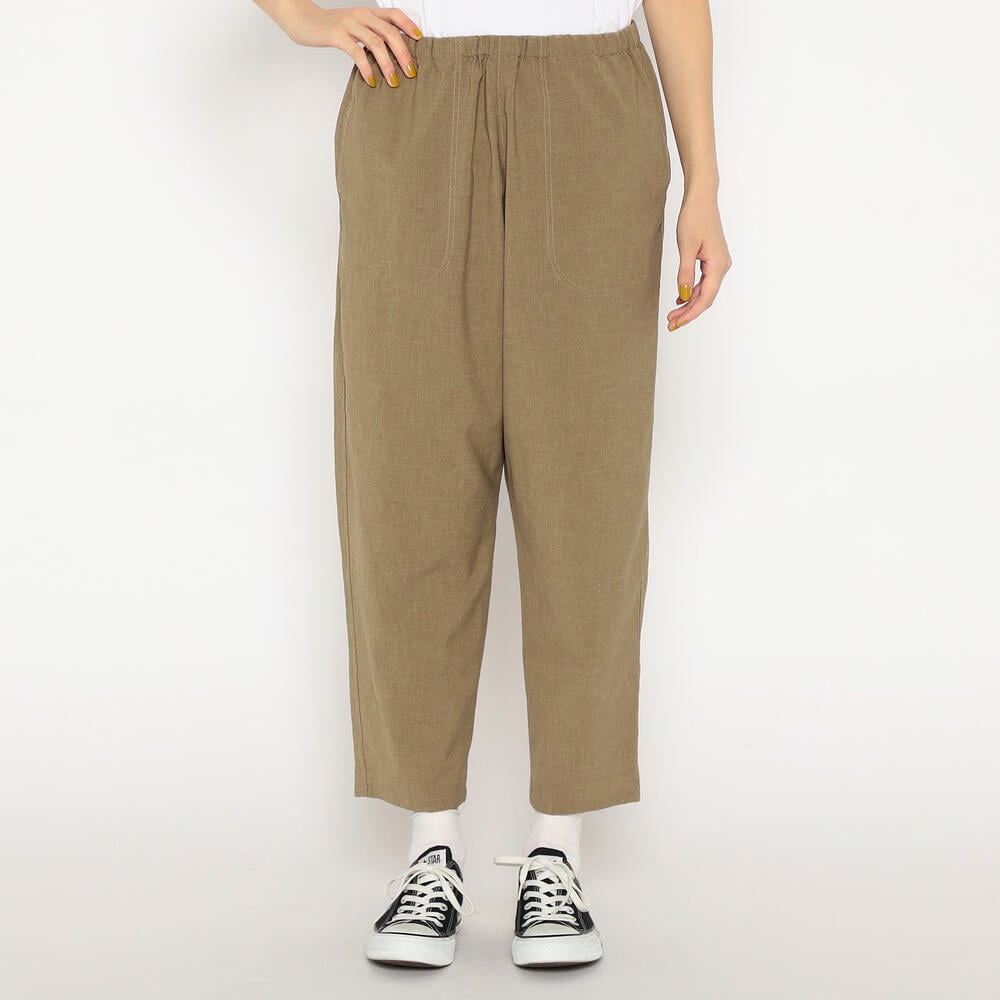WOMEN'S WOOL LIKE STRETCH POLYESTER EASY PANTS｜PANTS
