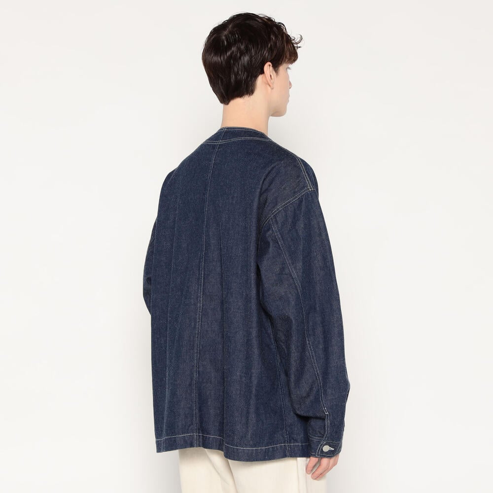 MEN'S DENIM COLLARLESS JACKET｜JACKET｜DANTON(ダントン