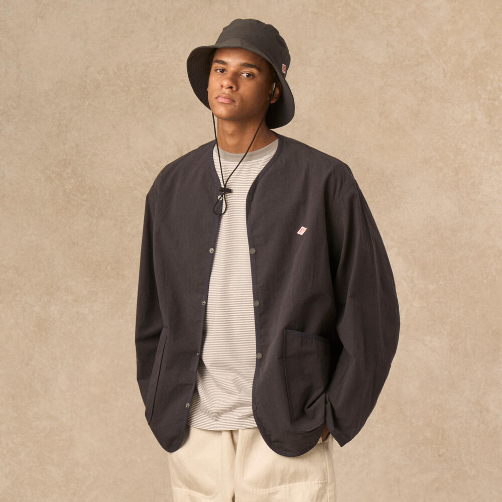 MEN'S ORGANIC COTTON WASHER COLLARLESS JACKET｜JACKET