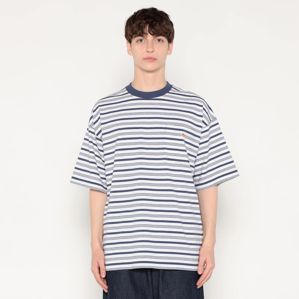MEN'S BIG SILHOUETTE POCKET T-SHIRT STRIPE｜CUT AND SEWN