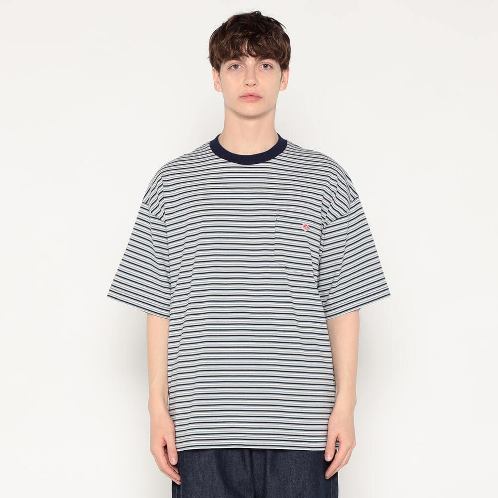 MEN'S BIG SILHOUETTE POCKET T-SHIRT STRIPE｜CUT AND SEWN