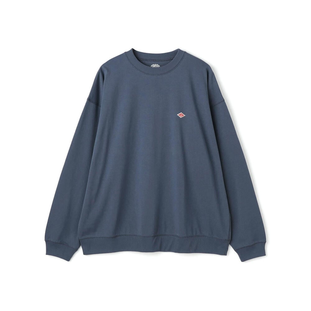 DANTON｜ (LONG SLEEVE SWEAT T-SHIRT (DTC0204-TCB-WHITE)) DANTON MEN'S LONG SLEEVE SWEAT T-SHIRT