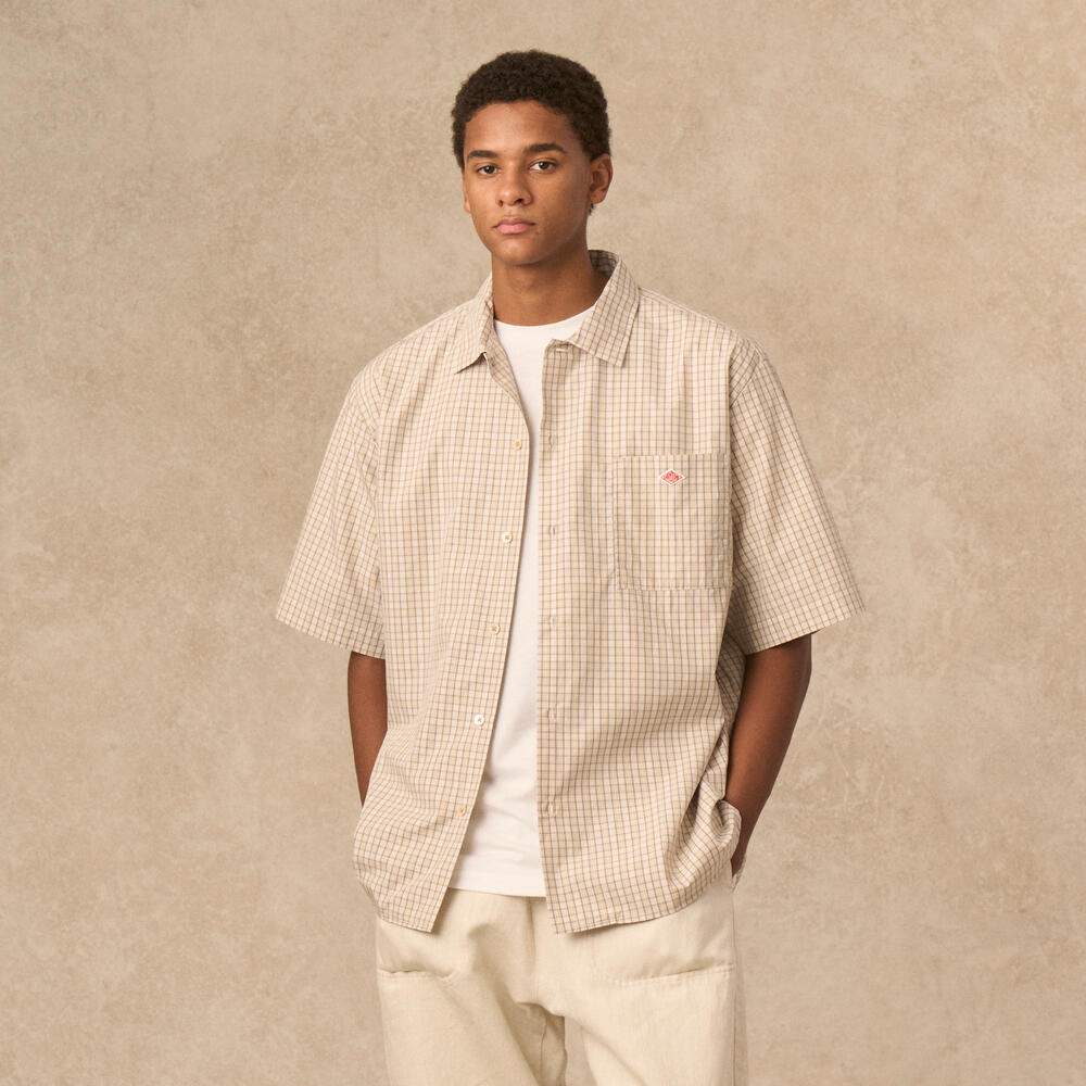 MEN'S COTTON POPLIN WORK SHIRT PLAID｜SHIRT｜DANTON(ダントン