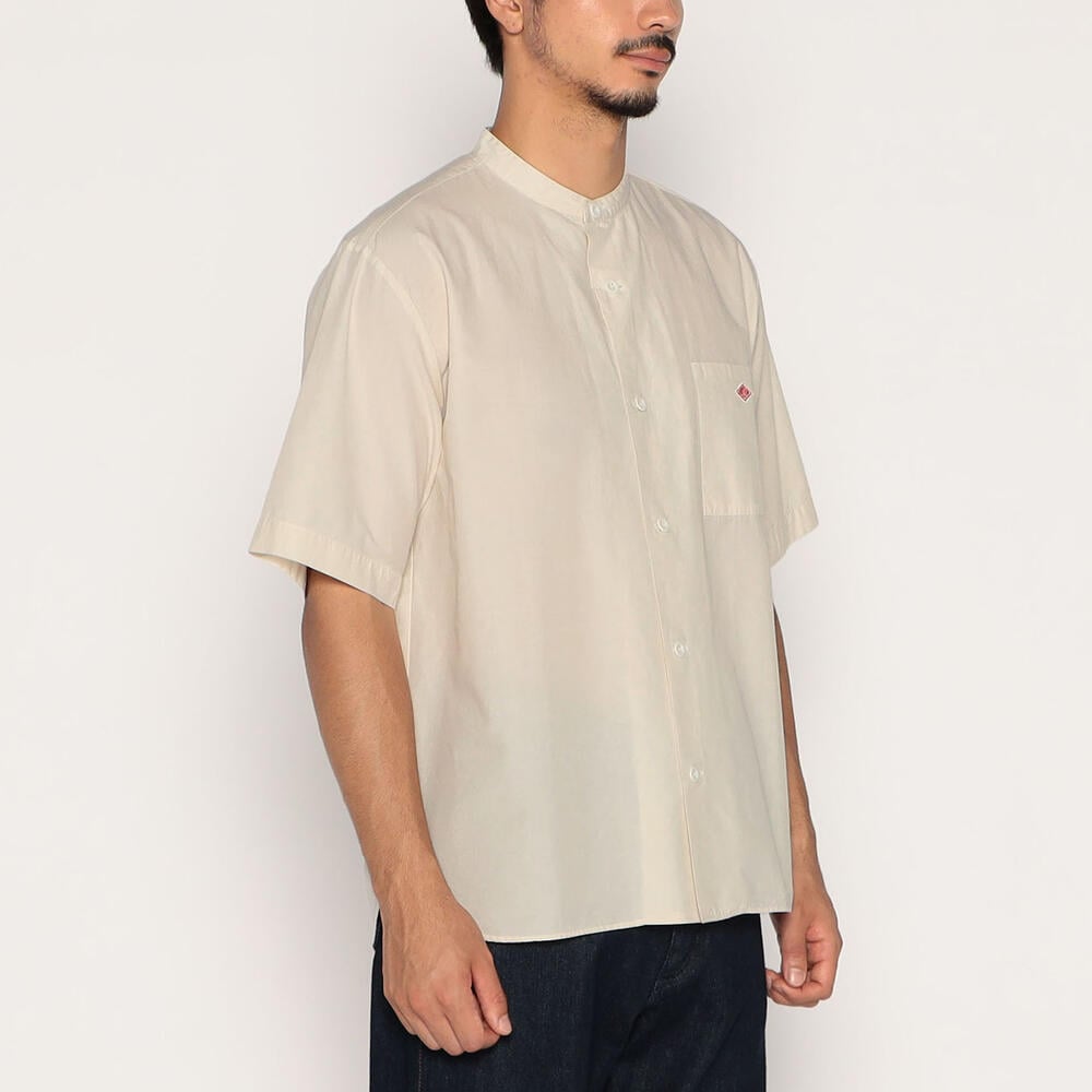 DANTON ダントン シャツ 半袖 コットン ネービー42 DANTON | コットン 半袖ワークシャツ SOLID MEN（シャツ