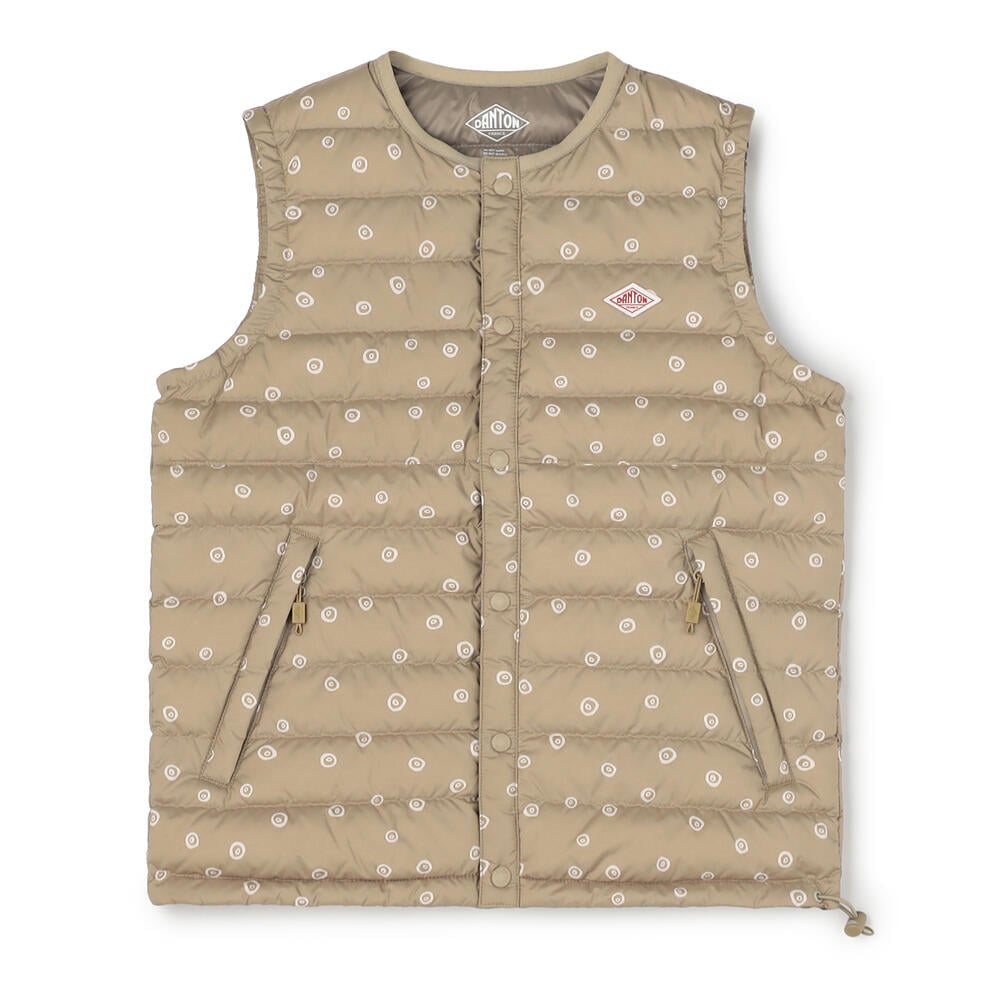 KIDS' INNER DOWN CREWNECK VEST PLAID POLKA DOT｜KIDS｜DANTON