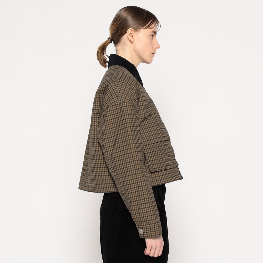WOMEN'S NYLON TUSSAH SHORT JACKET PLAID｜COAT｜DANTON(ダントン