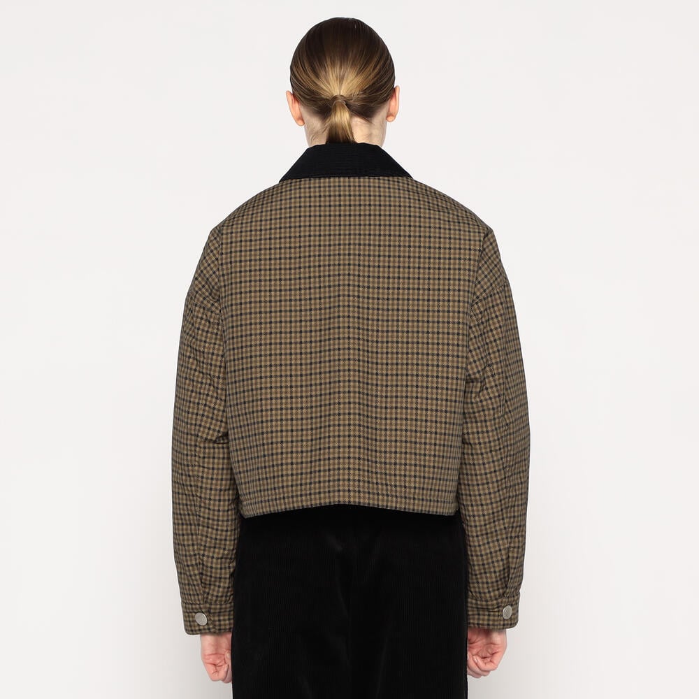 WOMEN'S NYLON TUSSAH SHORT JACKET PLAID｜COAT｜DANTON(ダントン