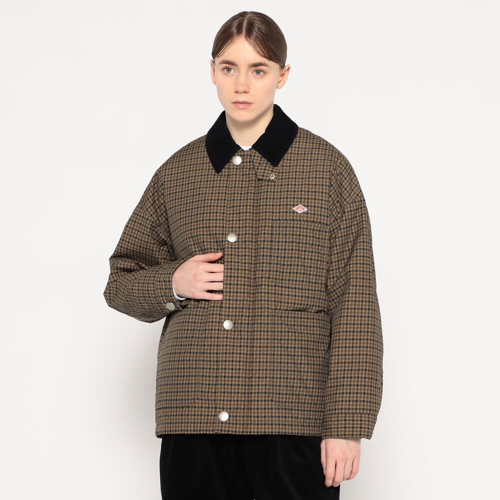 WOMEN'S NYLON TUSSAH WORK JACKET PLAID｜COAT｜DANTON(ダントン