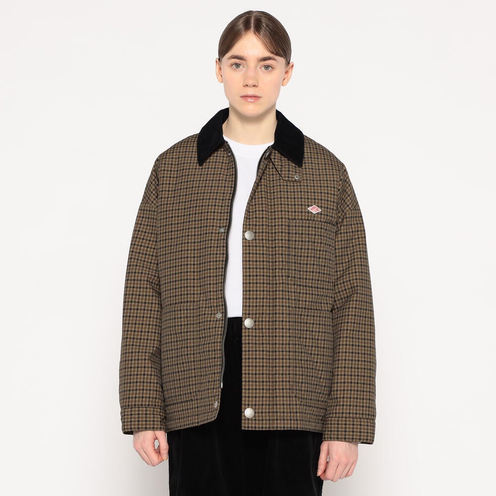 WOMEN'S NYLON TUSSAH WORK JACKET PLAID｜COAT｜DANTON(ダントン