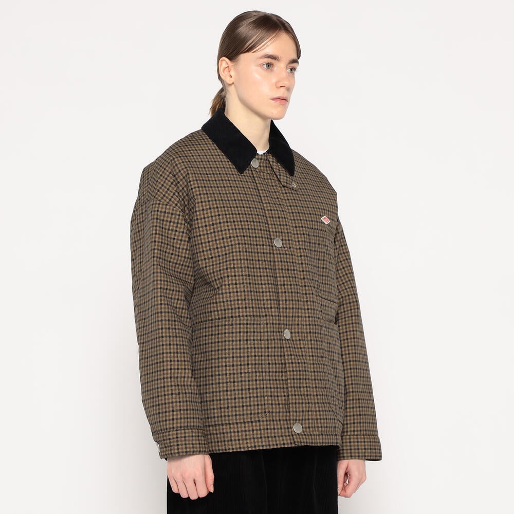 WOMEN'S NYLON TUSSAH WORK JACKET PLAID｜COAT｜DANTON(ダントン