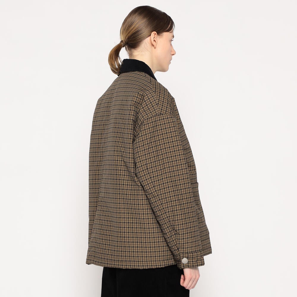 WOMEN'S NYLON TUSSAH WORK JACKET PLAID｜COAT｜DANTON(ダントン