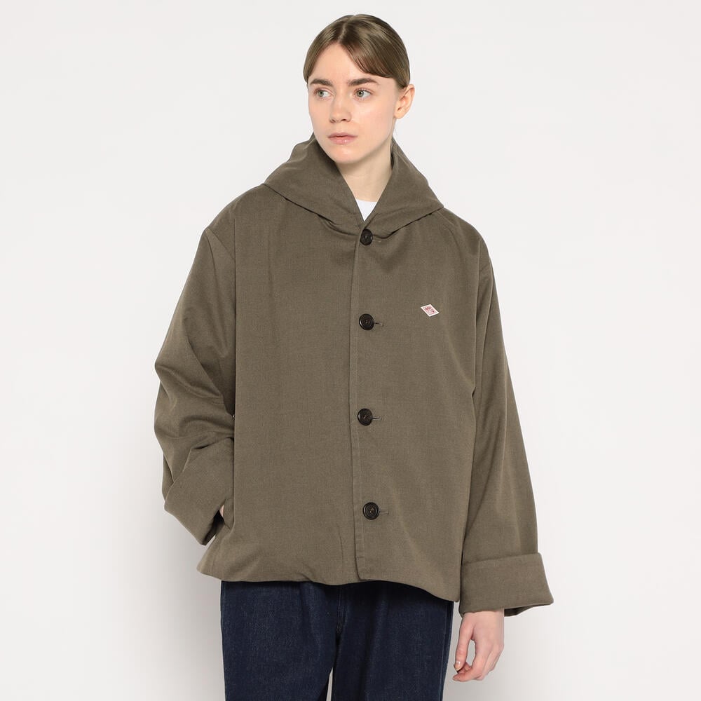 WOMEN'S WOOL LIKE INSULATION HOODED WIDE JACKET｜COAT｜DANTON