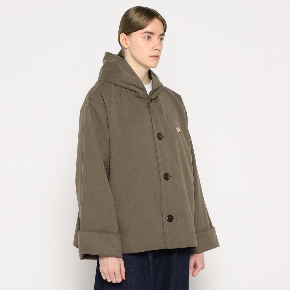 WOMEN'S WOOL LIKE INSULATION HOODED WIDE JACKET｜COAT｜DANTON