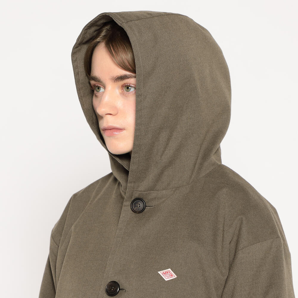 WOMEN'S WOOL LIKE INSULATION HOODED WIDE JACKET｜COAT｜DANTON