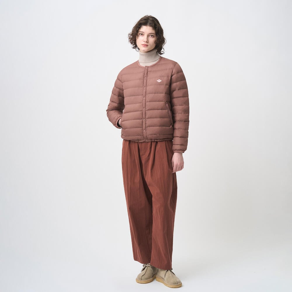 ダントン WOMEN'S CREWNECK INNER DOWN JACKET Danton - Women's Inner Down Crewneck Jacket in Light Brown