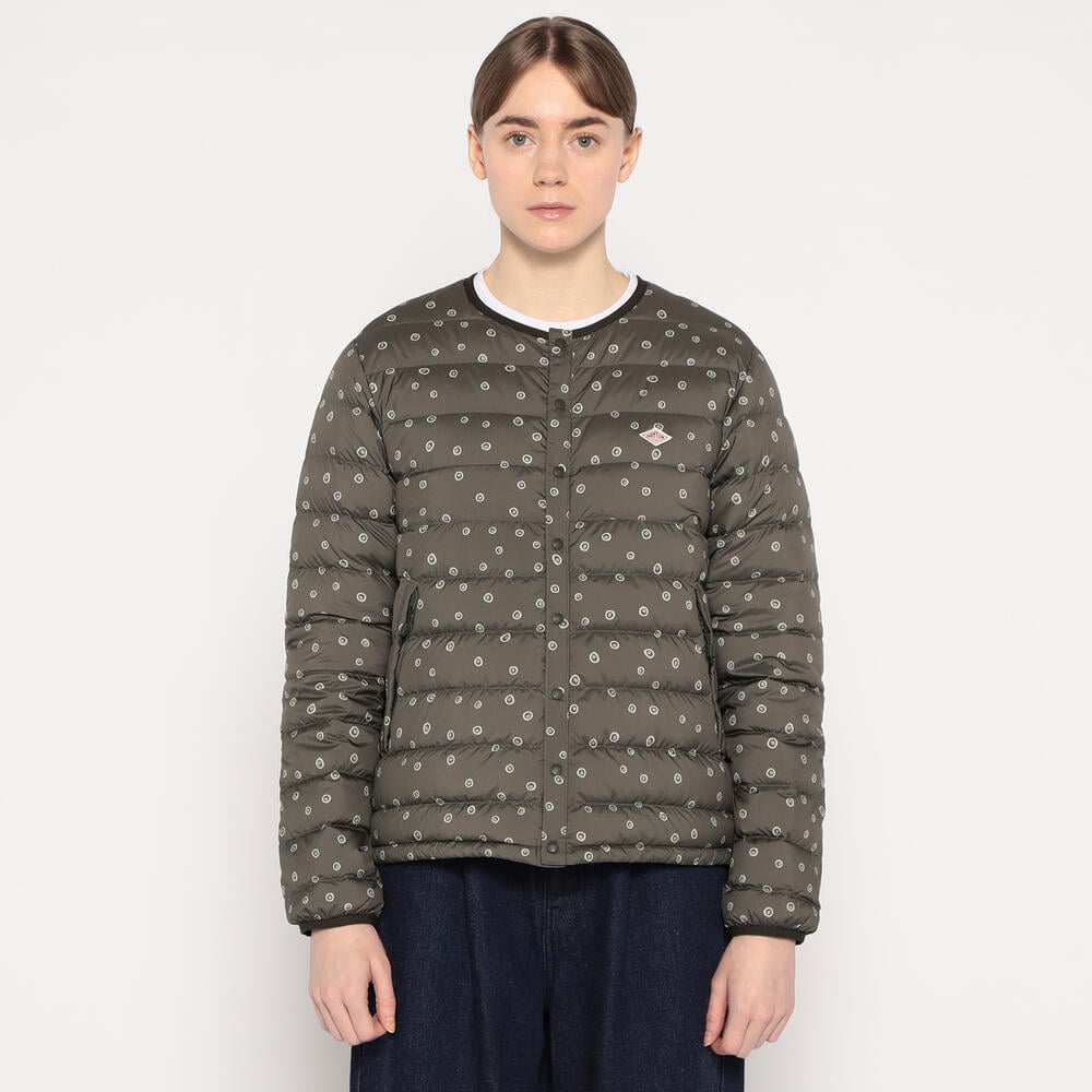 ジャケット・アウター WOMEN'S CREWNECK INNER DOWN JACKET Danton - Women's Inner Down Crewneck Jacket in Light Brown